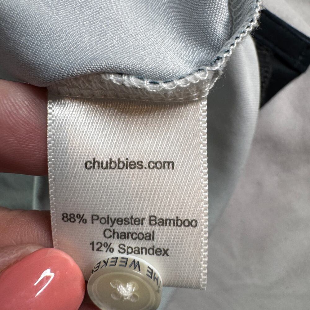 Chubbies Polo Shirt XL Colorblock Retro Stripe Performance Stretch Golf Casual - Picture 5 of 8